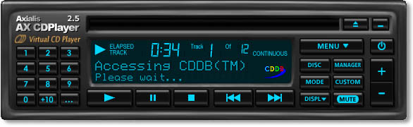 Screenshot of Axialis AX-CDPlayer 2.61