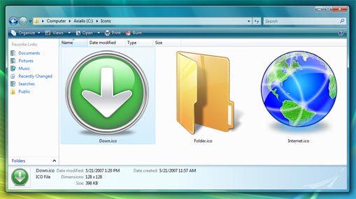 Size Of Windows Vista Icons