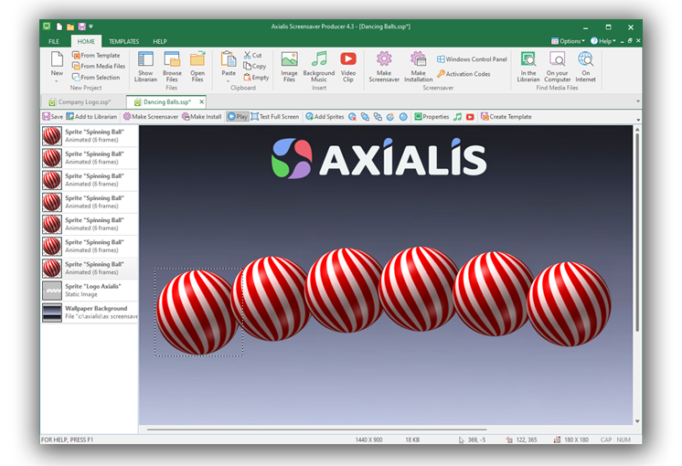 Professional screensaver authoring tool — Axialis Screensaver Producer