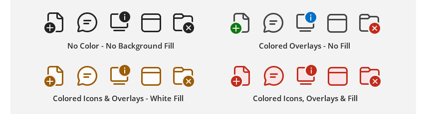 Colorized icon set example
