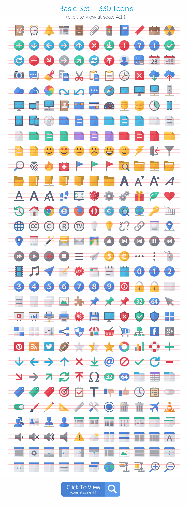 Axialis Flat Design Stock Icons