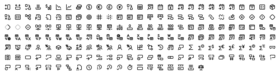 All 182 Axialis Line Pro Project Management icons