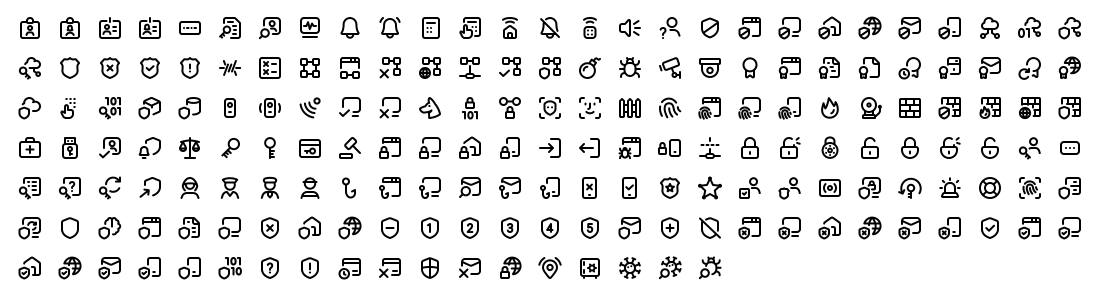 All 180 Axialis Line Pro Security icons