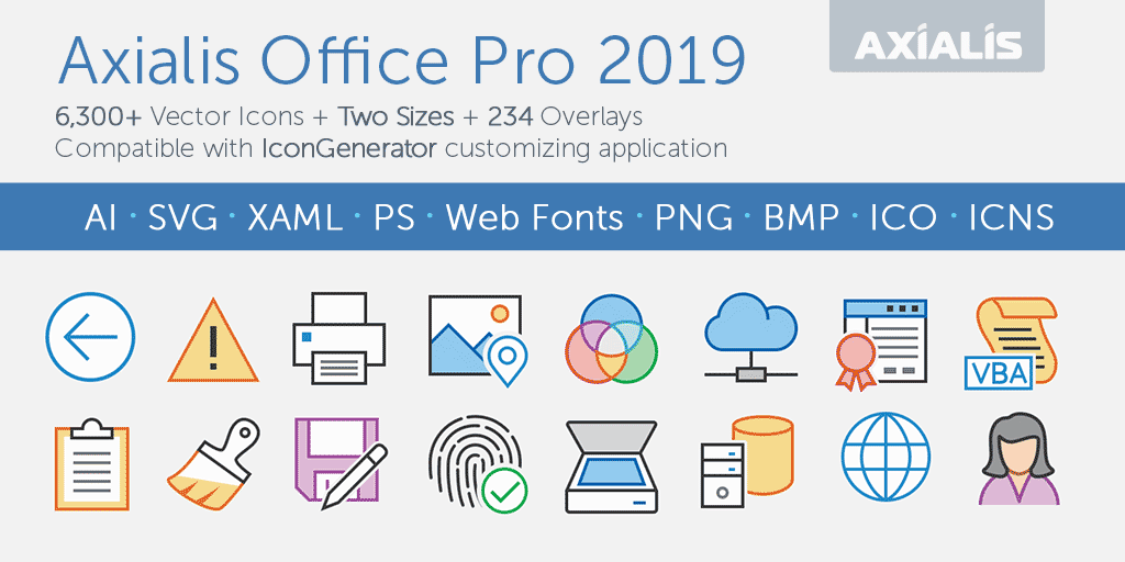 Office Pro Toolbar Icons – Bundle Offer (27 Sets, 6,300+ Icons) | Axialis