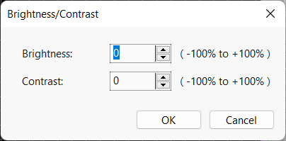 Brightness and Contrast Dialog