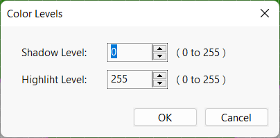 Color Levels Dialog