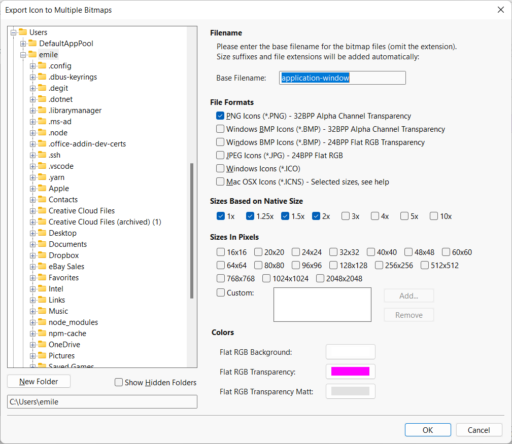 Export Multiple Bitmaps