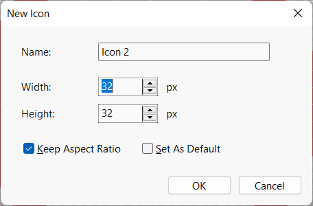 New Icon Dialog