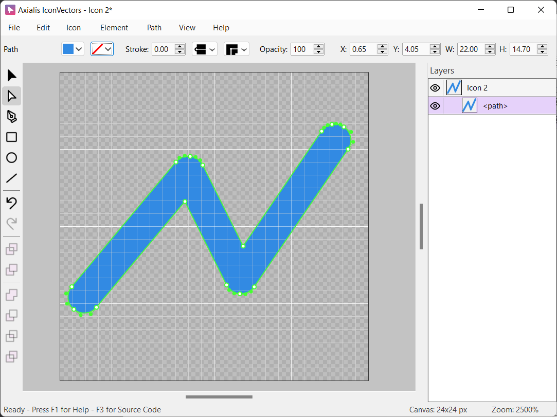 Resulting fill-only element after Outline Stroke