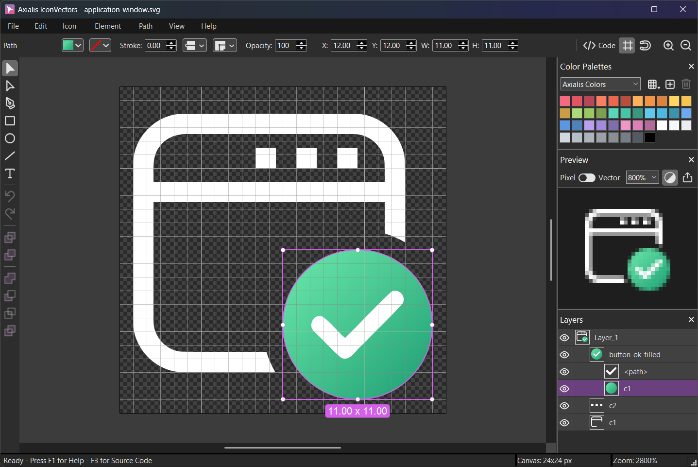 IconVectors main window