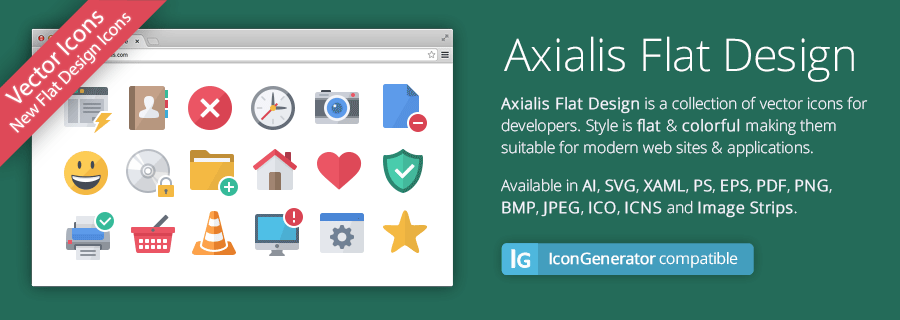 Axialis Flat Design Stock Icons