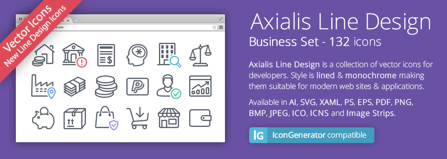 Axialis Line Design Vector Icons