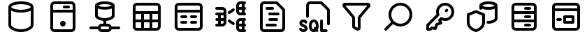 14 examples from the 155-icon Database set