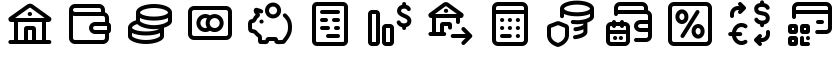 14 examples from the 200-icon Money Management set