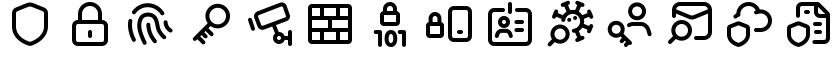 14 examples from the 180-icon Security set