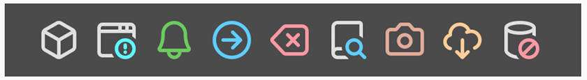 Line Pro feature examples on a dark background