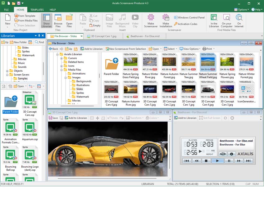 axialis screensaver producer