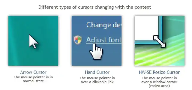 Controlling mouse pointer process
